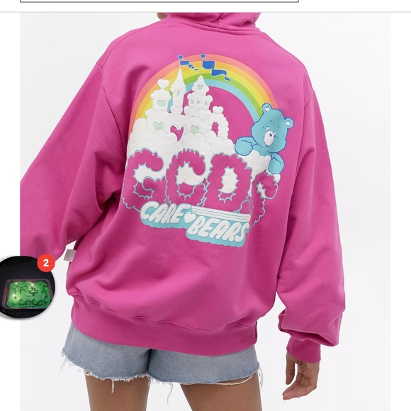 bnwot ***GCDS Fuschia Care Bears print hoodie*** - Picture 11 of 12